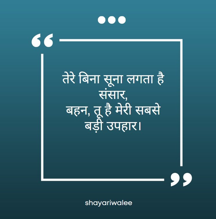 ❤️100+ Best Hindi Shayari for Sister ( बहन के लिए 100+ बेहतरीन शायरी) 2 shayarisiter 2